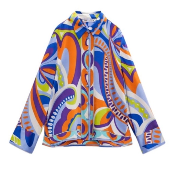 NEW! Zara Geometric Print Set (Top and Skirt) - Picture 2 of 15